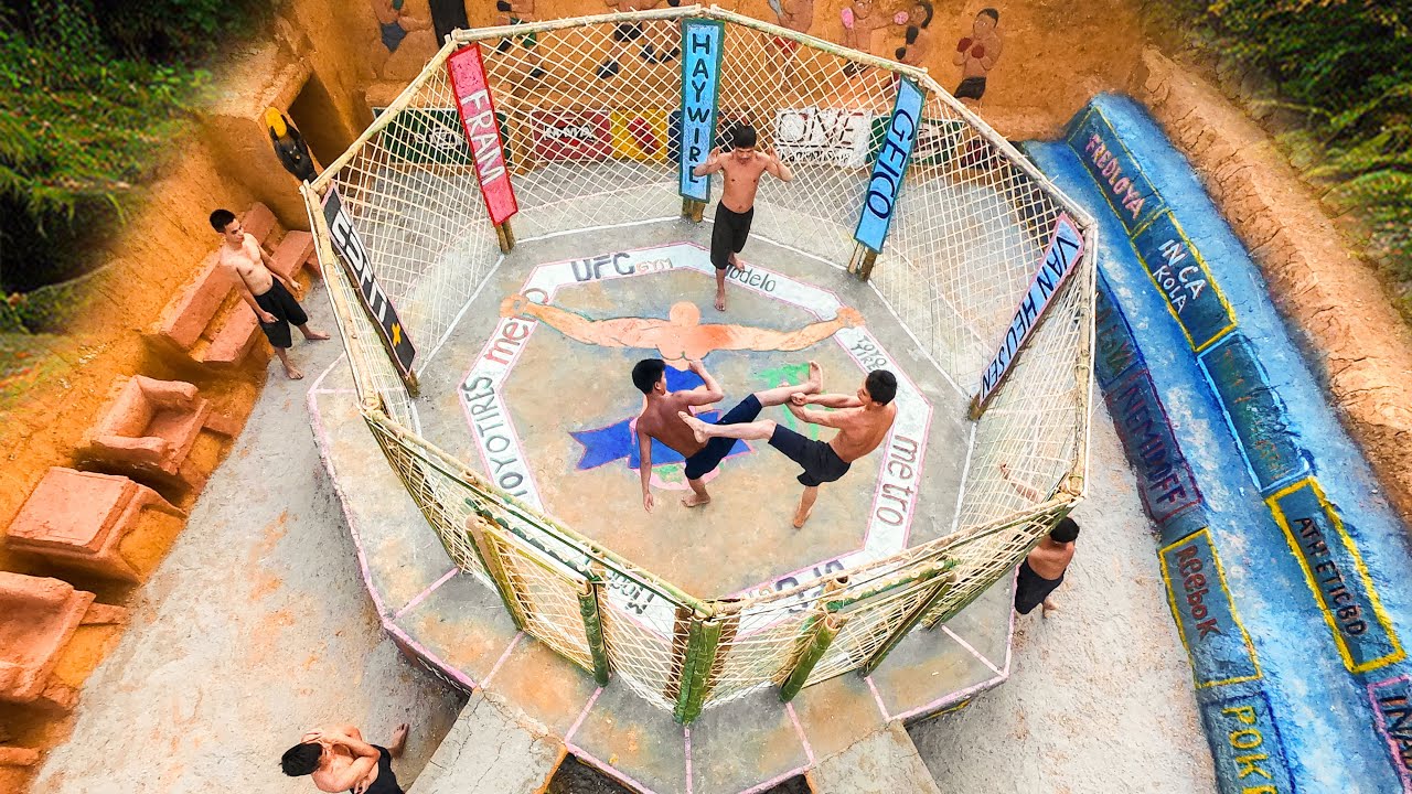 Build Fighting Place Underground WWE And MMA In The Jungle With The Strongest Warriors