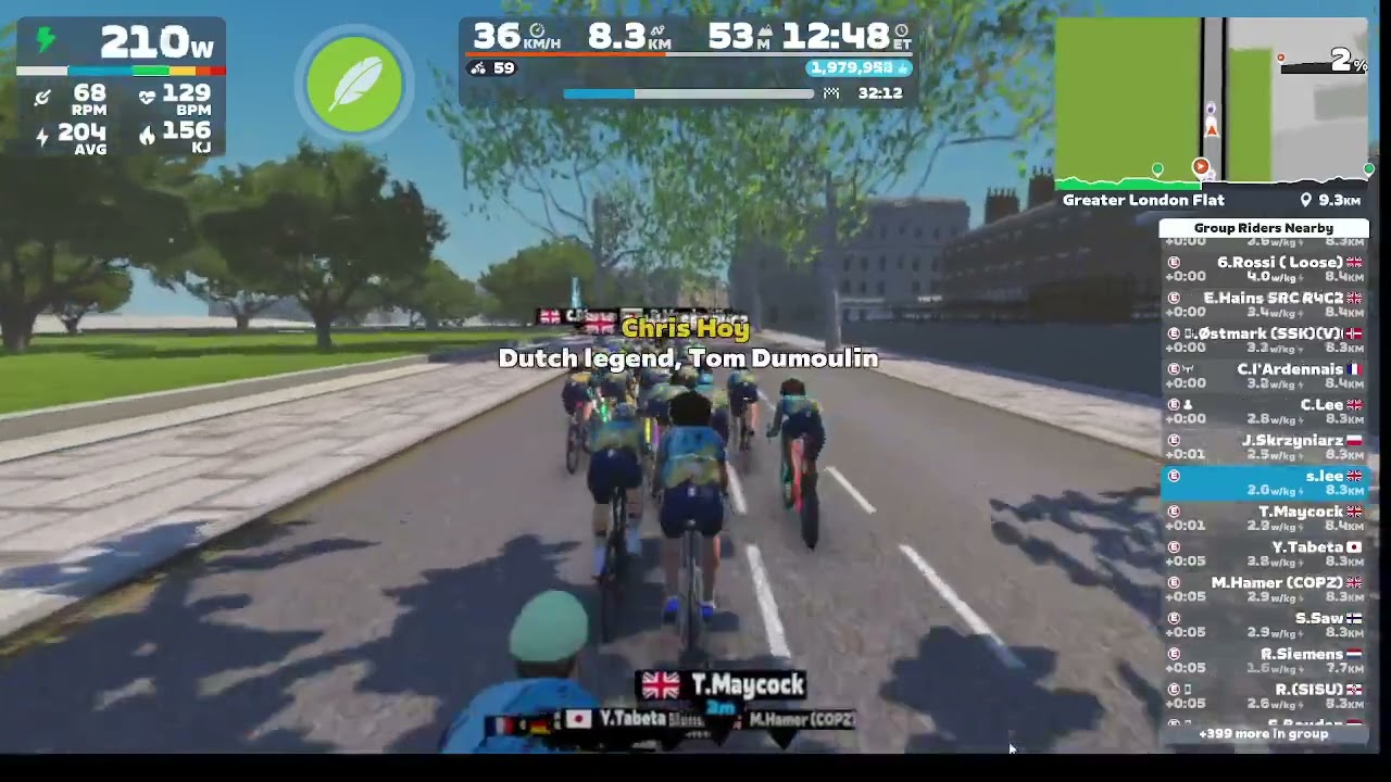 SIR CHRIS HOY TOUR DE ZWIFT RIDE 01/03/2025