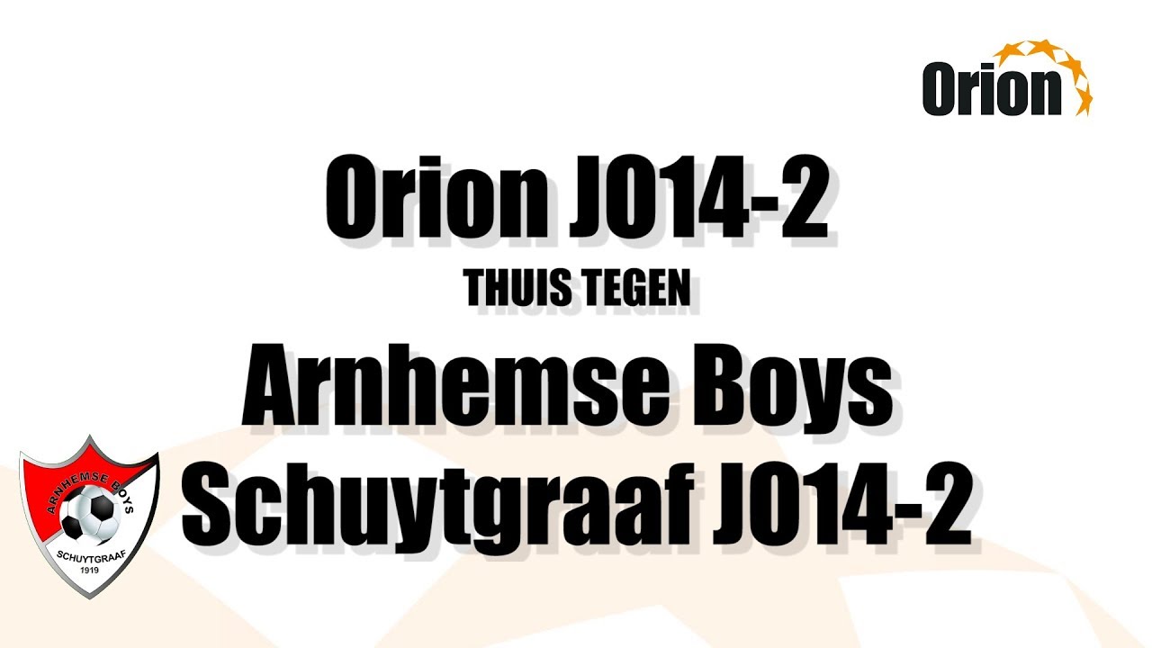 Orion JO14-2 vs Arnh. Boys Schuytgr. JO14-2 (23-03-2019) HD 1080p60