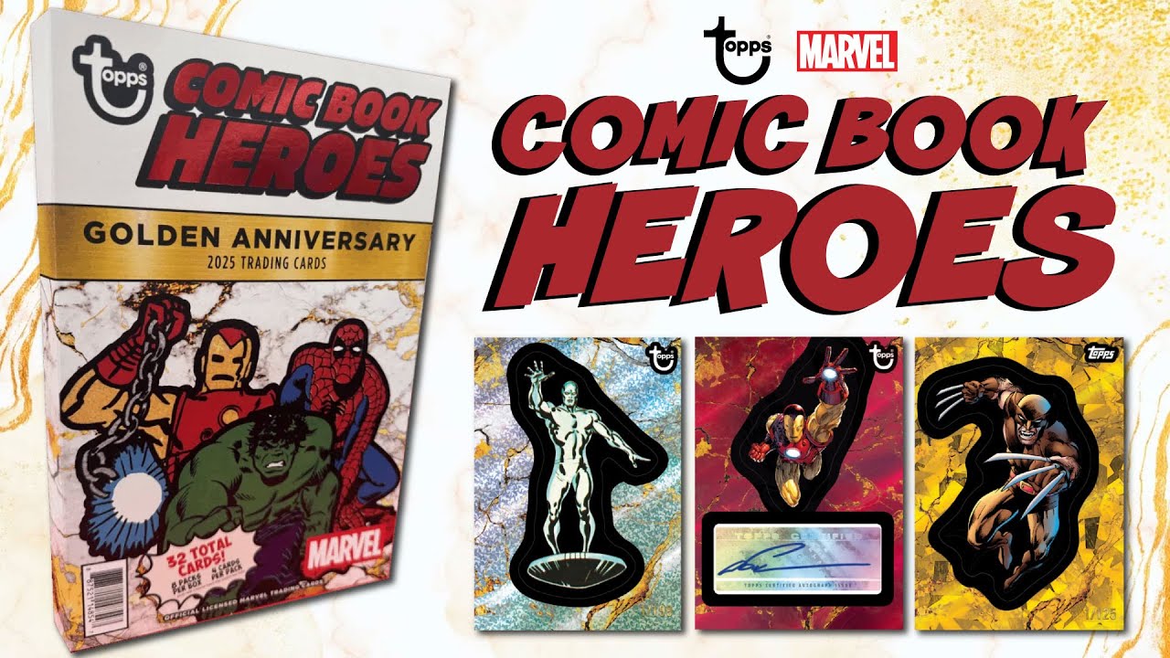 🔥NEW RELEASE🔥2025 Topps Marvel Comic Book Heroes 1975 Golden Anniversary