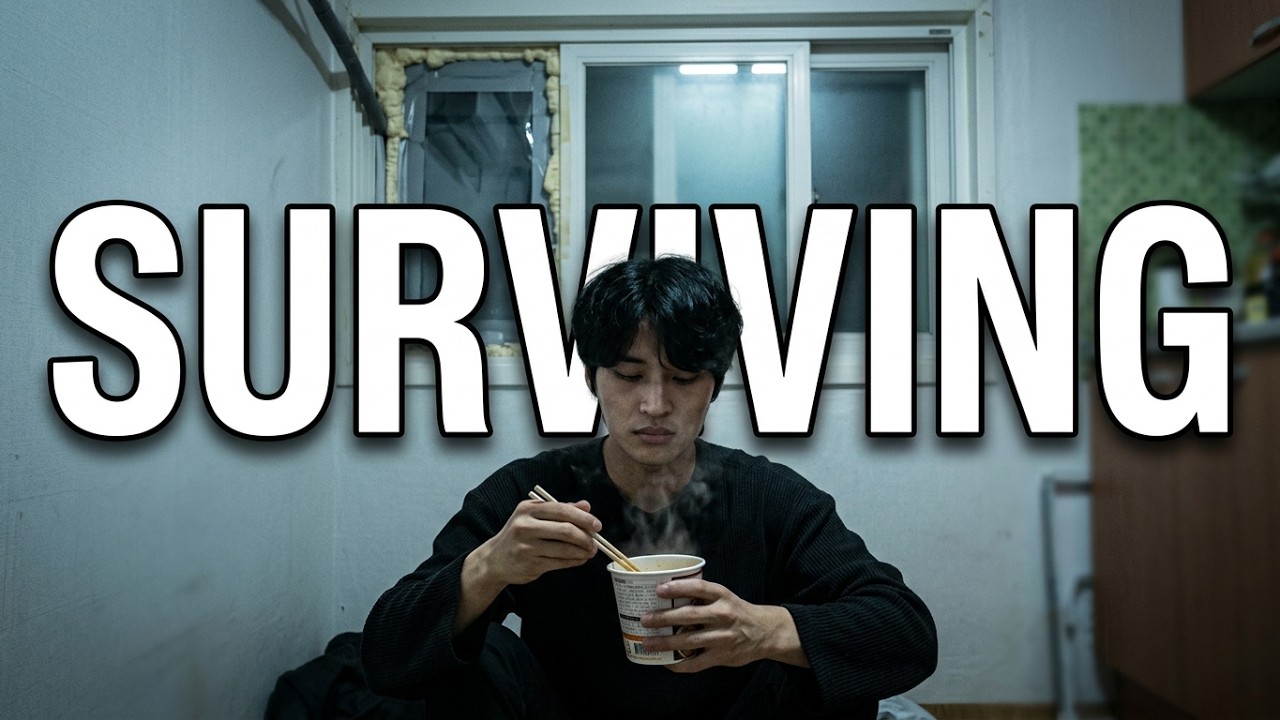 How I Live Alone in a $225 Semi-Basement in Korea 🇰🇷 | Low-Income Reality