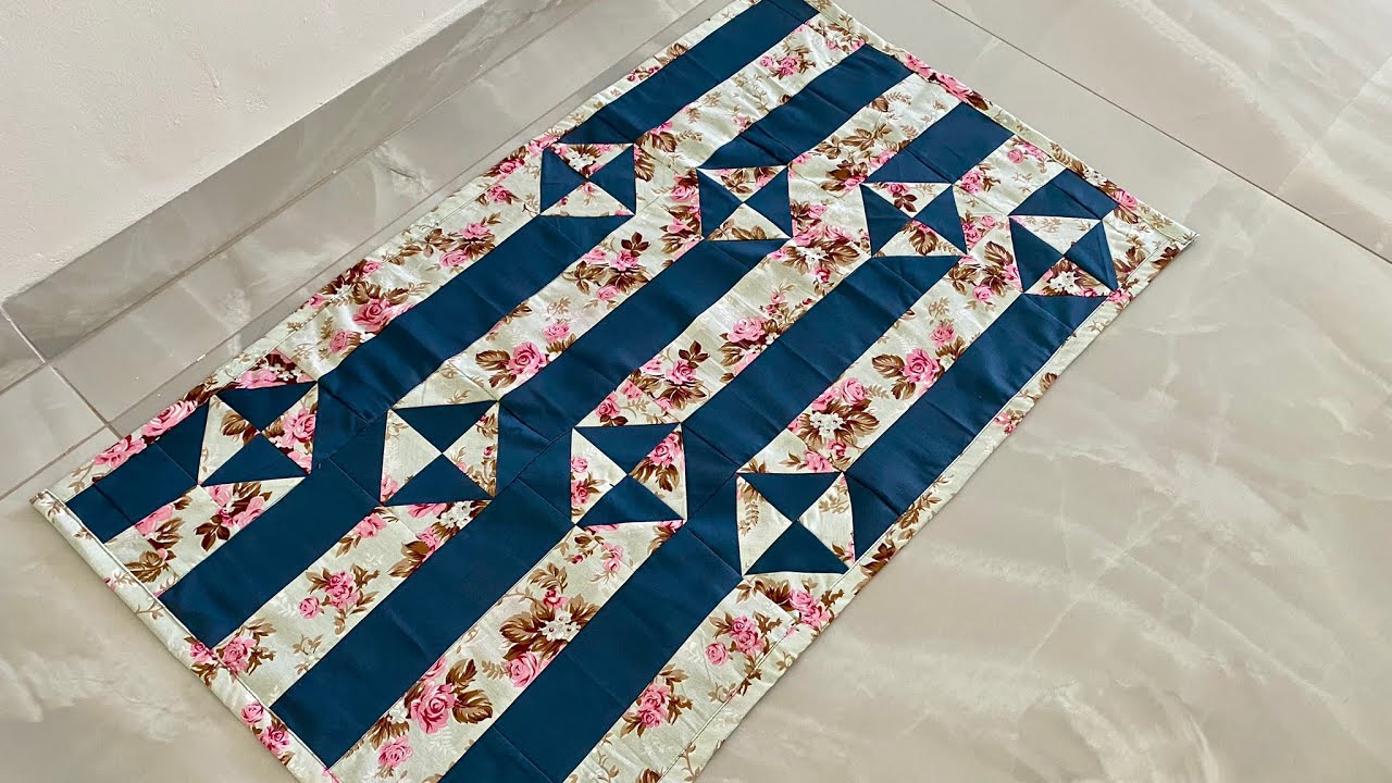 Tapete de retalhos em patchwork venha apreder fazer com o passo a passo