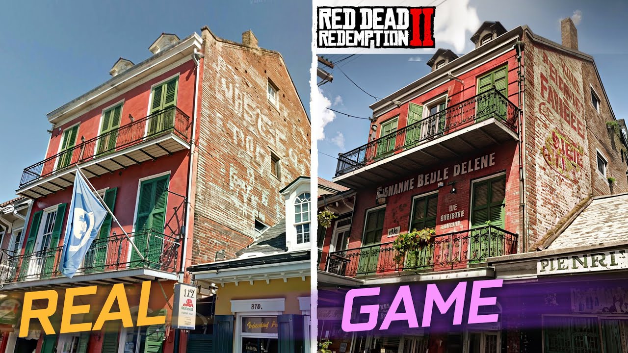 RDR 2 vs REAL LIFE. New Orleans. Graphics Comparison 5