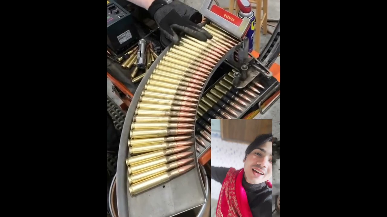 machine gun bullet belt loading 🔫 #gun #shorts #trending #viral #video