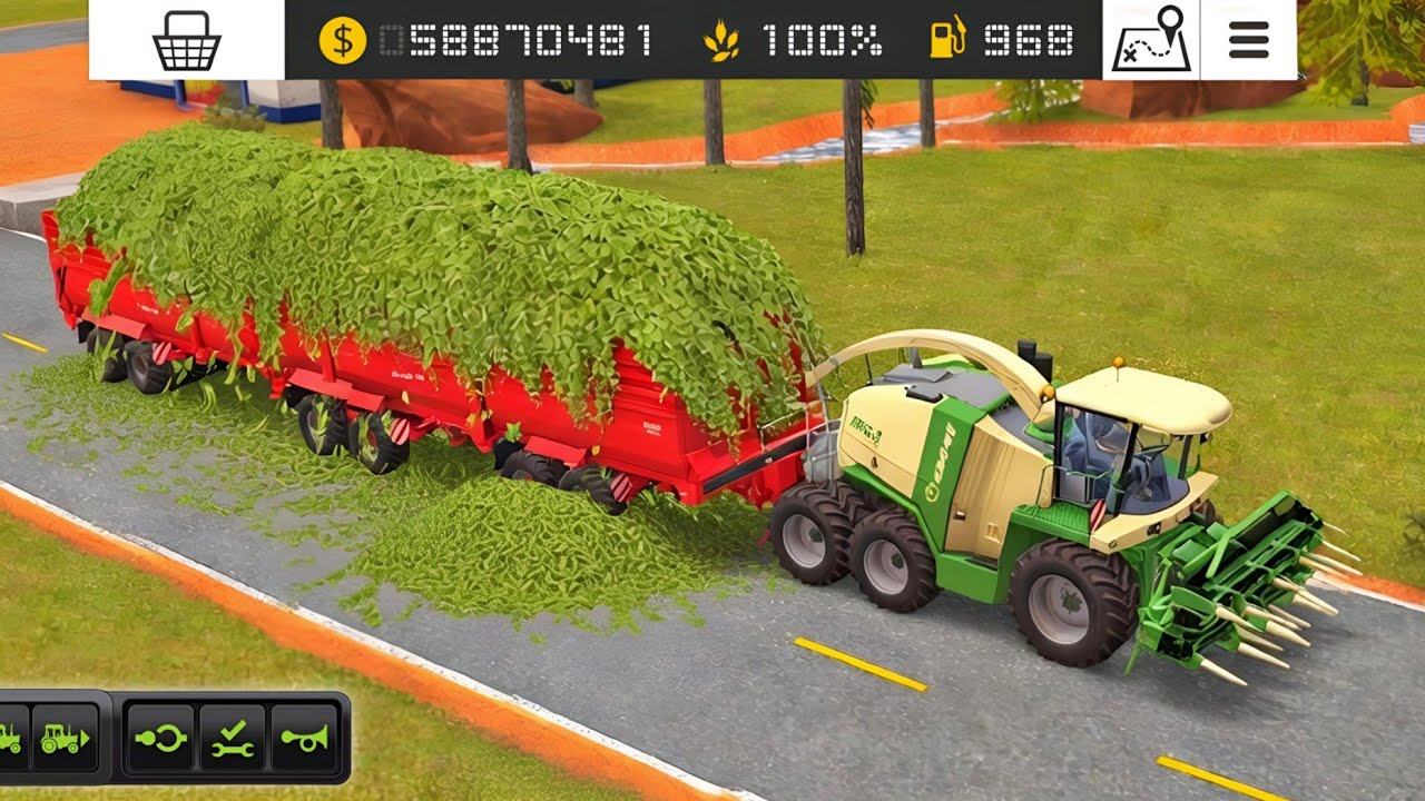 В Farming Simulator 18 доставлено неограниченное количество сена с помощью Krone: геймплей - тайм...
