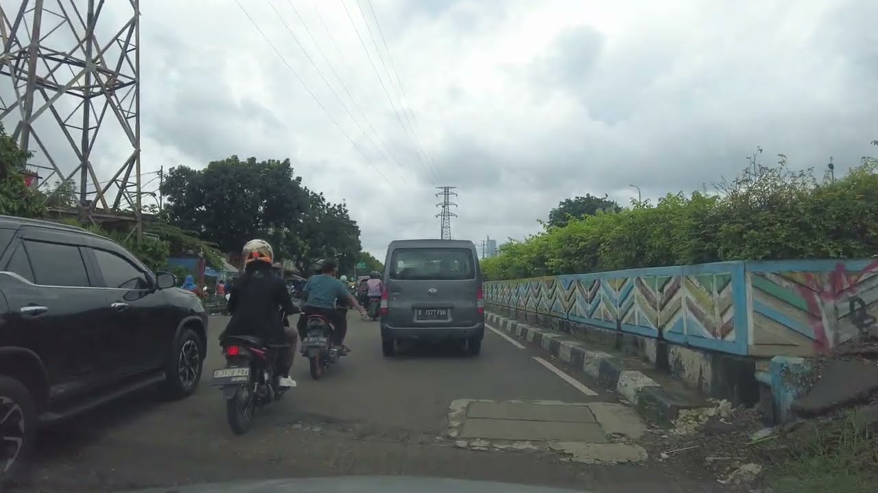 From the Railway Crossing to the City Street, Driving from Pasar Senen to Cikini Raya Jakarta
