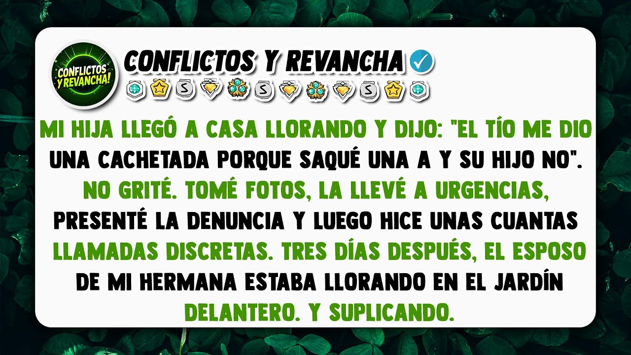 Mi hija llegó a casa llorando y dijo: 