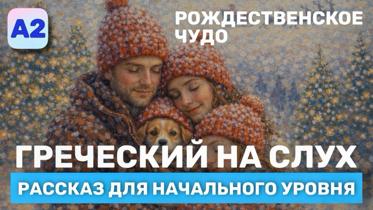 Греческий на Слух. Рассказ начального Уровня (А2)🎧. Рождественское чудо
