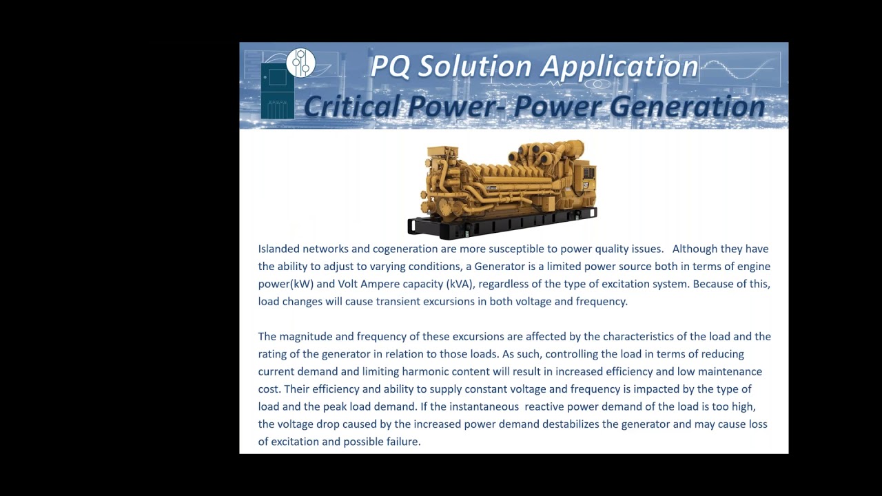 Elspec   Improving Genset Reliability via Reactive Power Compensation