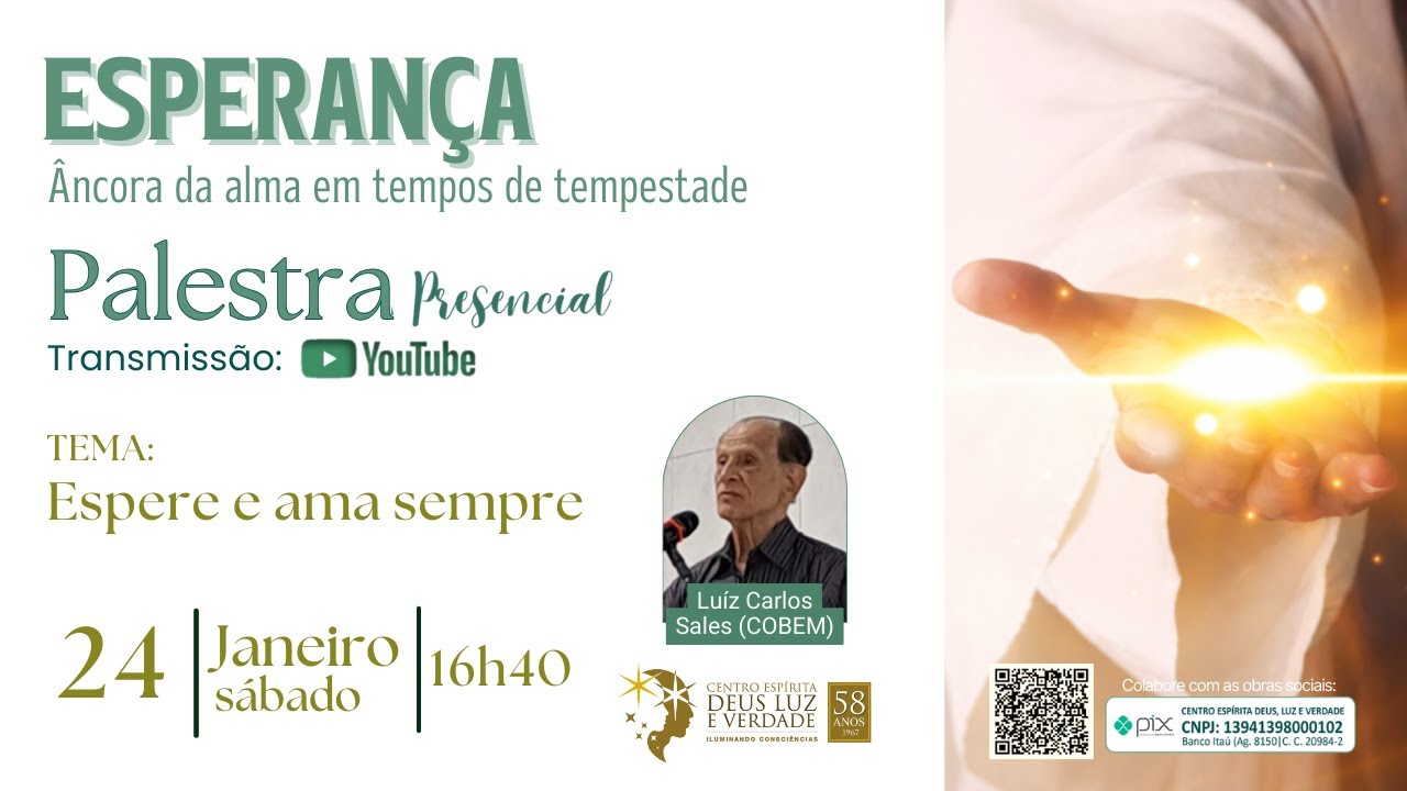 Espere e ama sempre - Luíz Carlos Sales (COBEM) - 24.01.2026