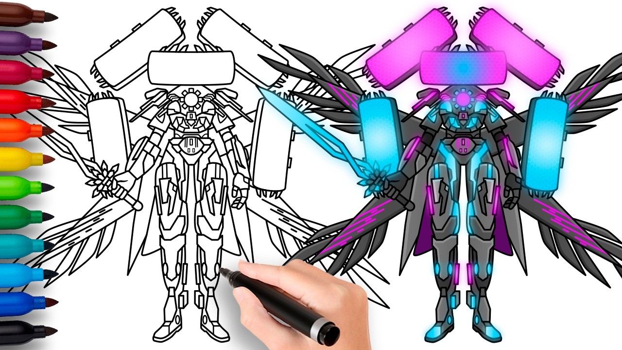 HOW TO DRAW BATTLE ARMOR TITAN COMPUTERWOMAN | Skibidi Toilet Wars 110 - Easy Step by Step Drawing