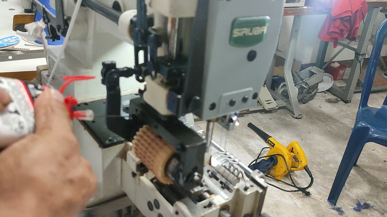 Mantenimiento preventivo maquina de coser resortadora multiagujas 4 agujas siruba