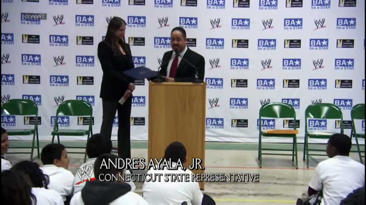 WWE Superstars encourage students to take a stand against bullying