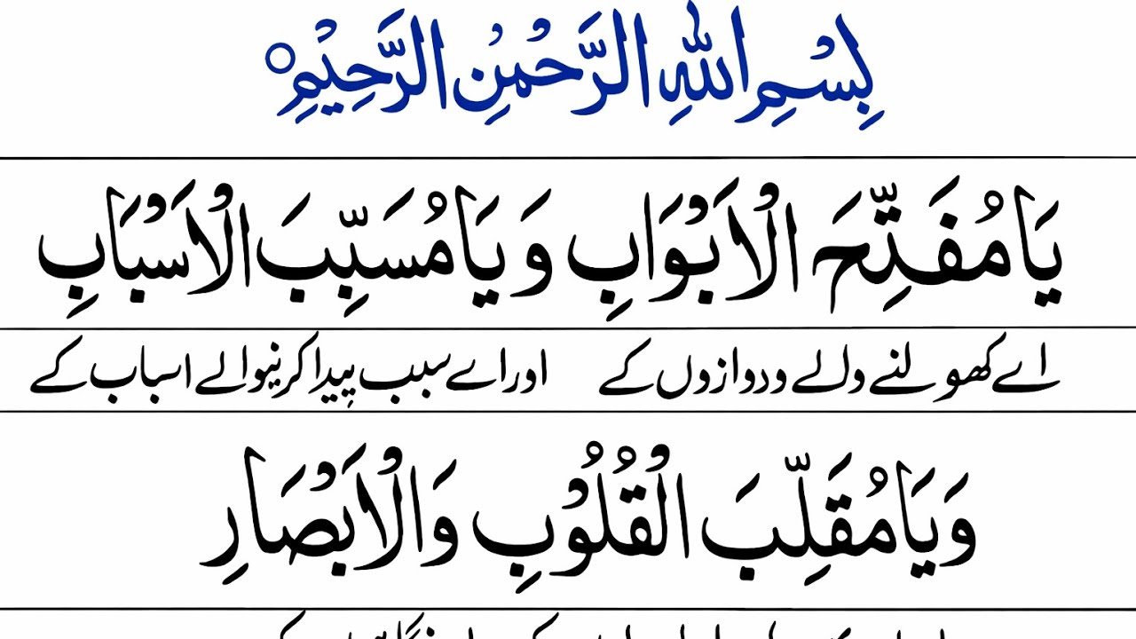 Dua e Nijat | Dua e Dafa Pareshani | Ya Mufattihal Abwab Dua | Maghfarat Ki Dua |