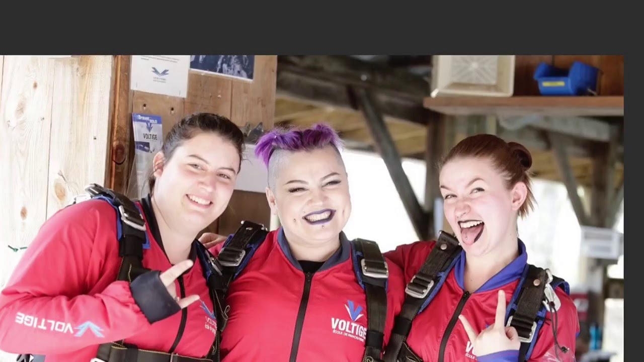 Parachute Voltige Montreal Sky Diving.. Esra, Amanda and Sonia ( GhostBusters Girls :)) 21 May 2016