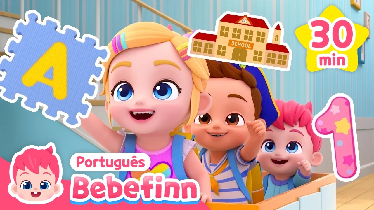 Volta às Aulas com Bebefinn! 🏫 | Aprender ABC, 123 | Bebefinn em Português - Canções Infantis