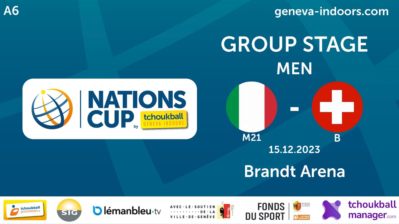 Italie M21 / Suisse B - Phase de groupe Homme - Coupe des Nations Tchoukball 2023 - FR
