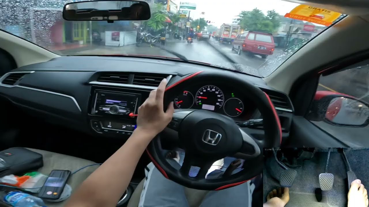 POV Drive Brio (Suara Kabin Saat Hujan Kayak Gini Faktanya)