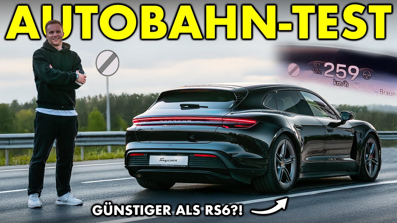 Wie WEIT kommt ein ELEKTRO-PORSCHE bei 250 KM/H? | 2025 Taycan 4S Sport Turismo | @maltedrivescars