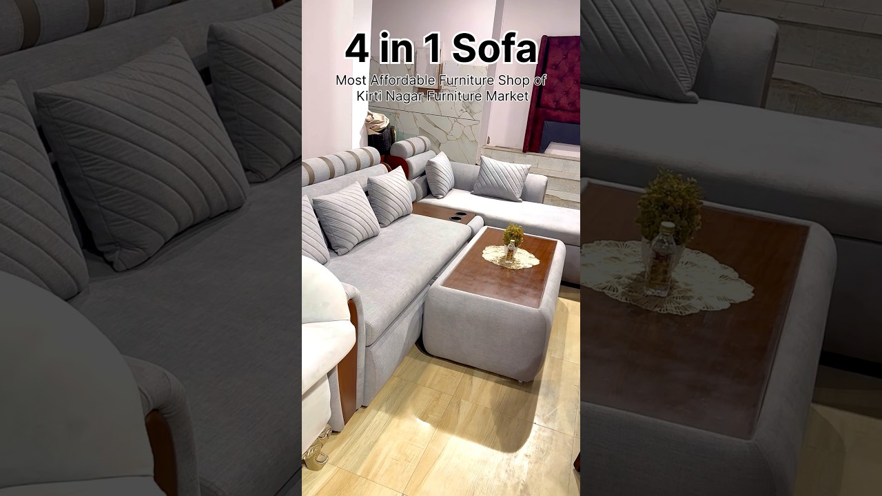 4 in 1 Sofa at Kirti Nagar Furniture Market #kirtinagar #furniture #sofa #sofaset #furnitureshop