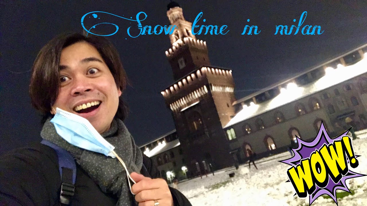 Snow in the city  #milan #fyp #snowfall