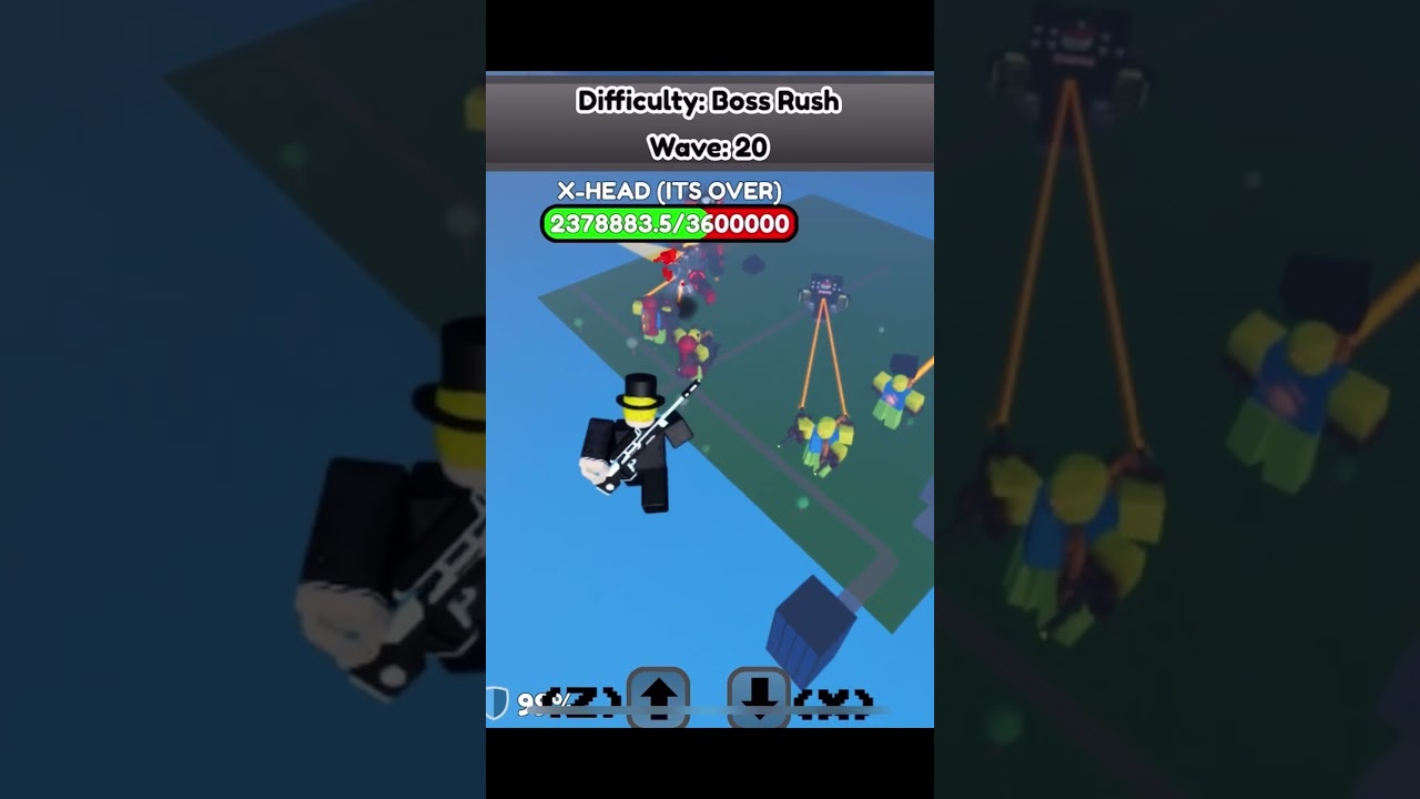 Noob experiment wave 20 boss rush #roblox