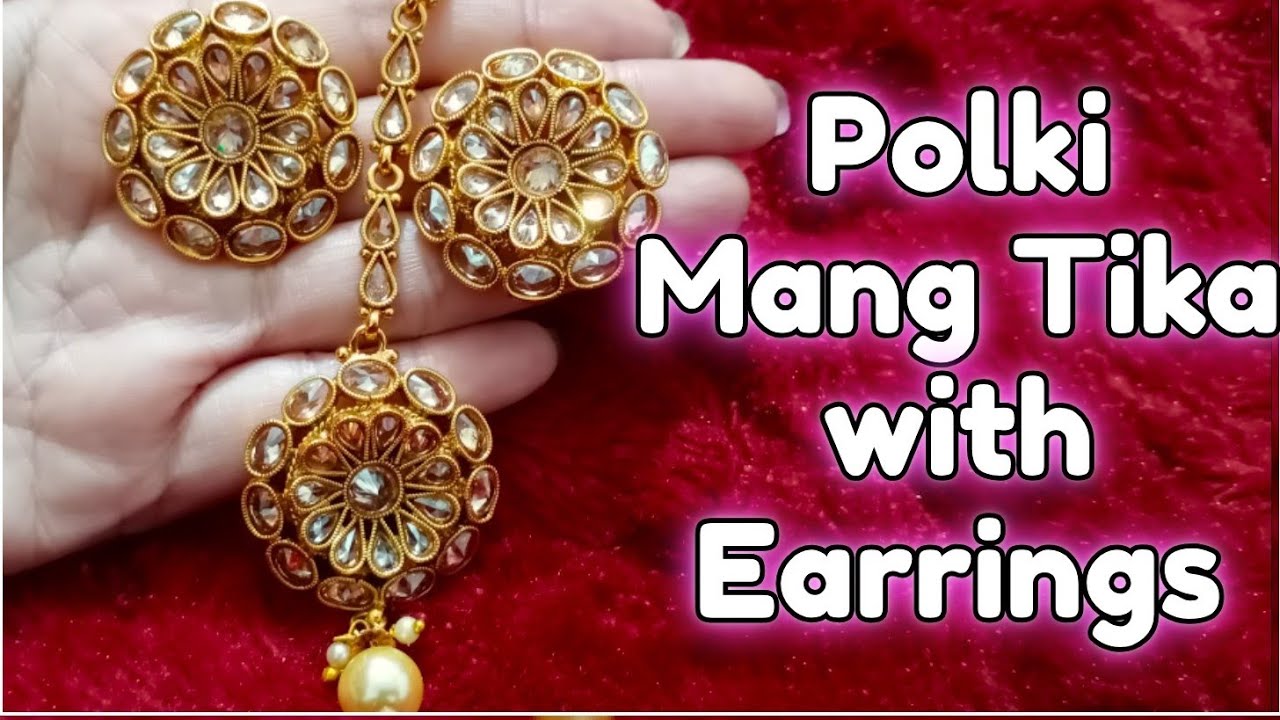 Latest Mang Tika With Earrings // Jewellery // Traditional Mang Tika set // Mang Tika // Earrings
