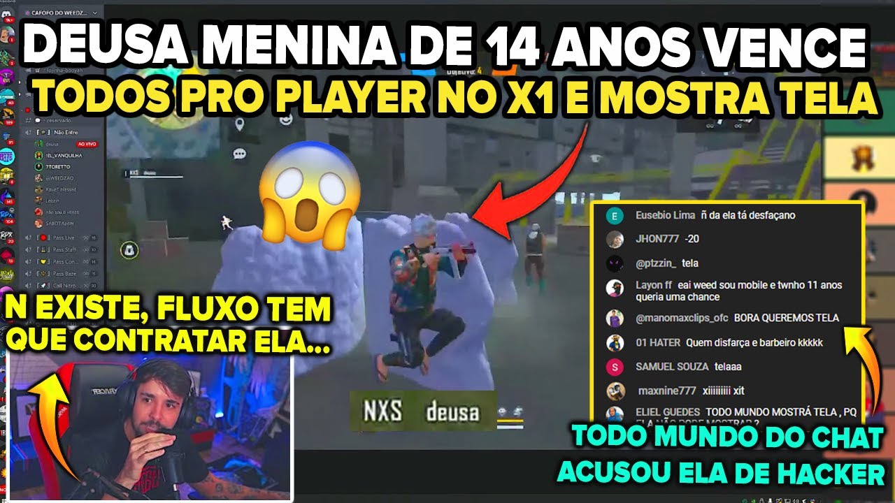 WEEDZ&Atilde;O DESAFIA MENINA DE 14 ANOS IR X1 CONTRA PRO PLAYERS E ELA VENCE TODOS - DEUSA A REVELA&Ccedil;&Atilde;O!