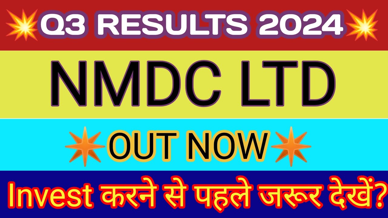 NMDC Q3 Results 🔴 NMDC Results 2024 🔴 NMDC Result 🔴 NMDC Share Latest News 🔴 NMDC Result Today
