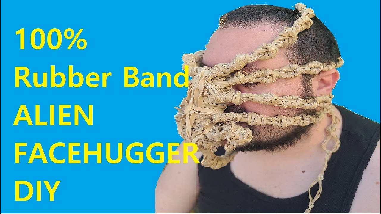 100% Rubber Band Alien Face Hugger DIY