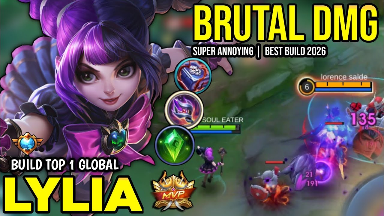 LYLIA BEST BUILD 2026 | BUILD TOP 1 GLOBAL LYLIA GAMEPLAY | MOBILE LEGENDS✓