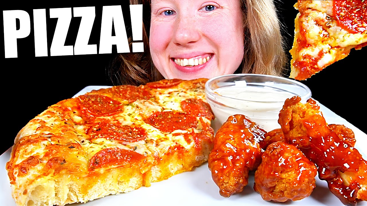 ASMR PEPPERONI PIZZA MUKBANG EATING SOUNDS