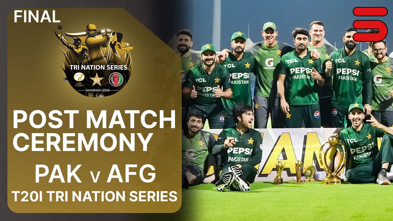Post Match Ceremony | Pakistan vs Afghanistan | T20I Tri Nation Series 2025 | Match 7 FINAL | M3Q1K