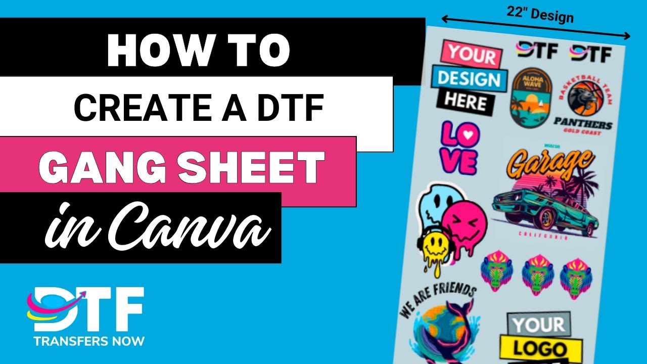 Как создать схему расположения элементов в формате DTF в Canva!