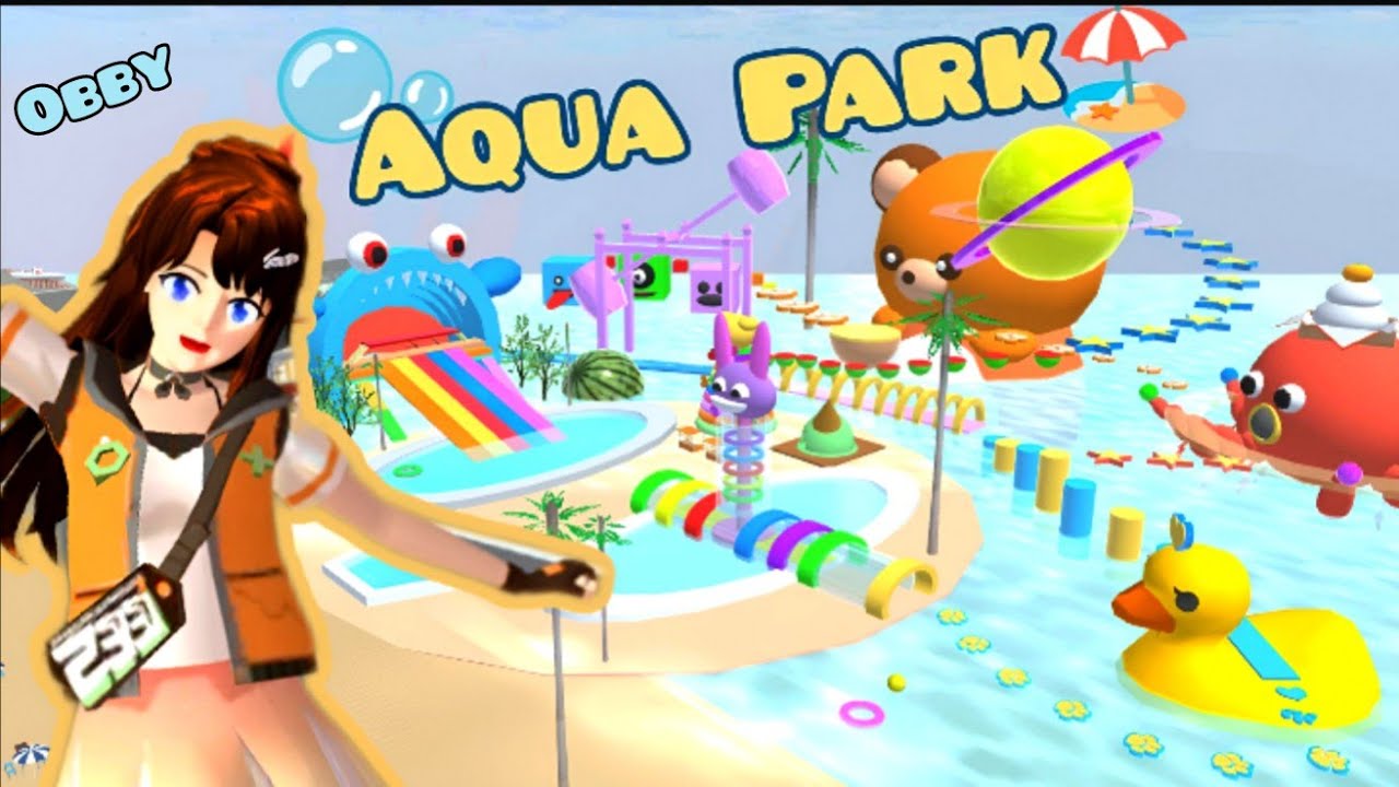Aqua Park🫧🏖️ • Parkour place • Sakura school simulator | Props ID | Obby Sakura #เกมซากุระ
