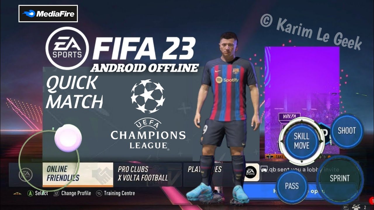 FIFA 23 Android Оффлайн [MOD PS5] APK + DATA OBB Mediafire НОВОЕ ОБНОВЛЕНИЕ