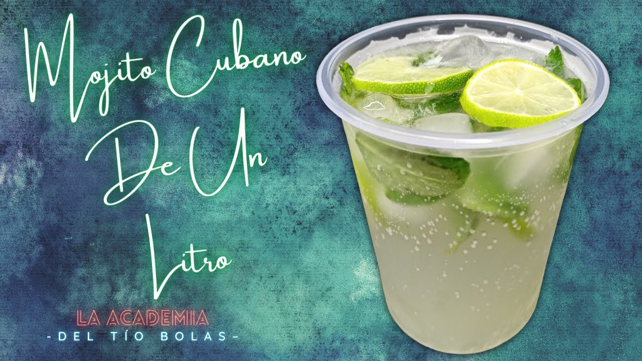 Mojito Cubano de un Litro | Bebidas con ron blanco | Bebidas para negocio o fiesta 🍃🍋😏