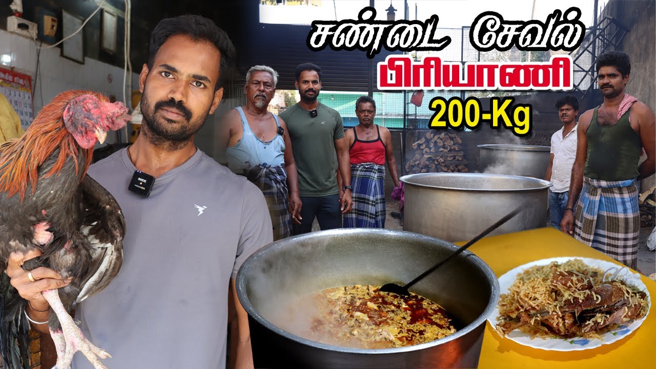 காலை 6 மணிக்கே சுட சுட சண்டை சேவல் கறி பிரியாணி - Mushtaq Biriyani - Vaniyambadi