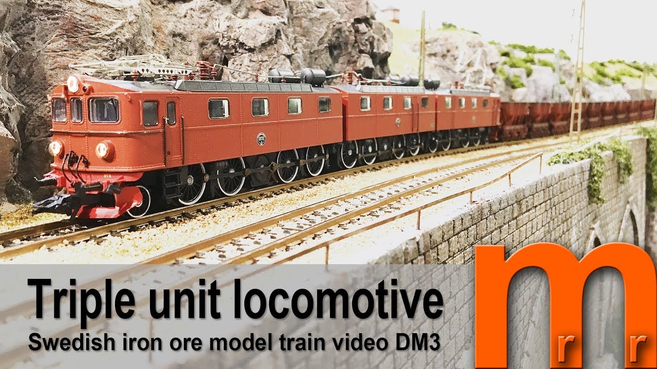 Heavy Triple unit pulling Iron Ore in Lapland - Model Railroad Locomotive