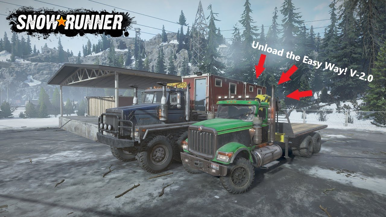 SnowRunner - Unload Cabins The Easy Way (Version 2)
