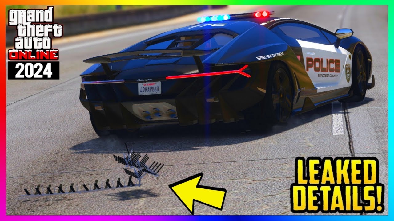 NEW Police Weapons, SPIKE STRIP, Leaked Car, FREE Cop Outfits, GTA 5 DLC 2024 (GTA Online Update)