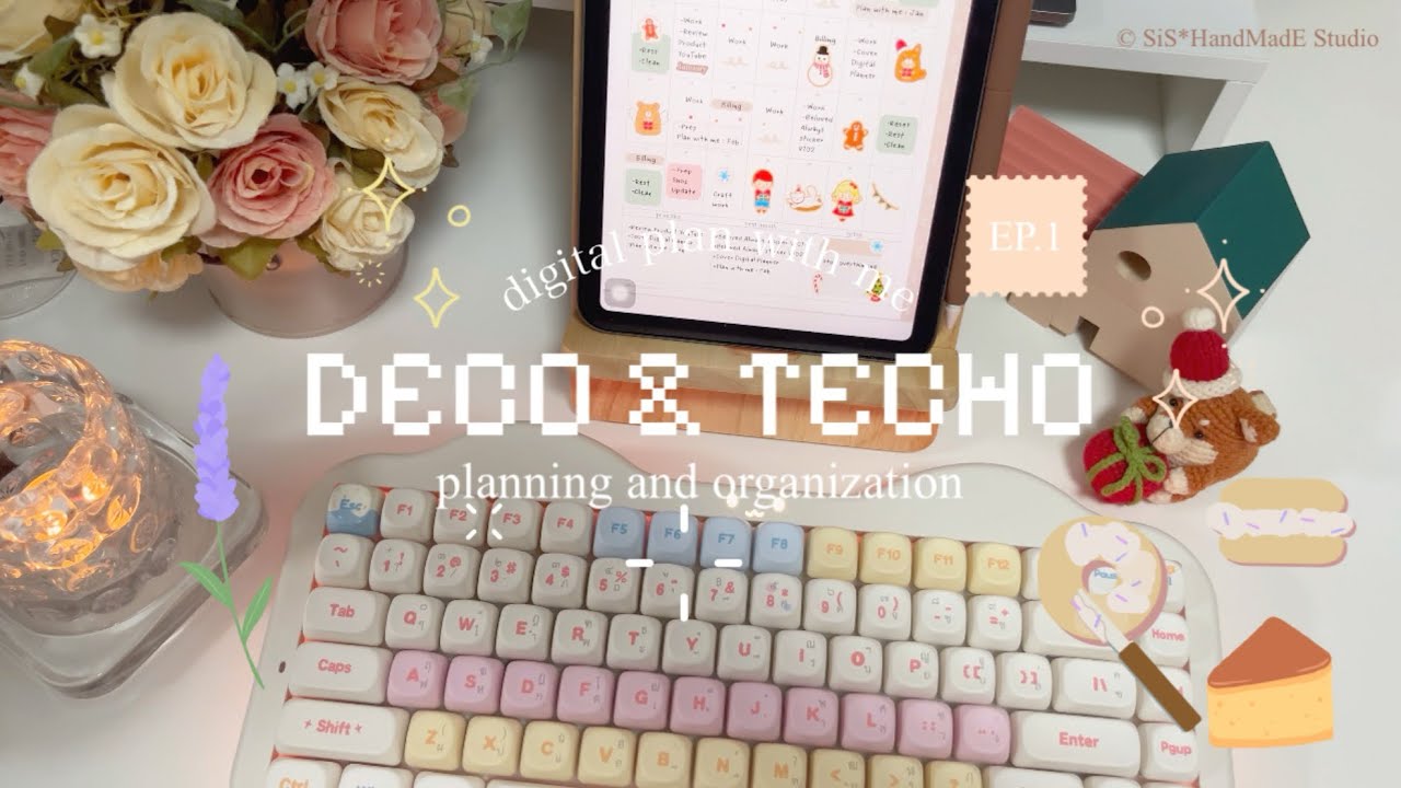 Digital Plan with me | DECO & TECHO EP.1 | Planning and Organization | 🎀✏️GoodNotes + iPad♡🌿