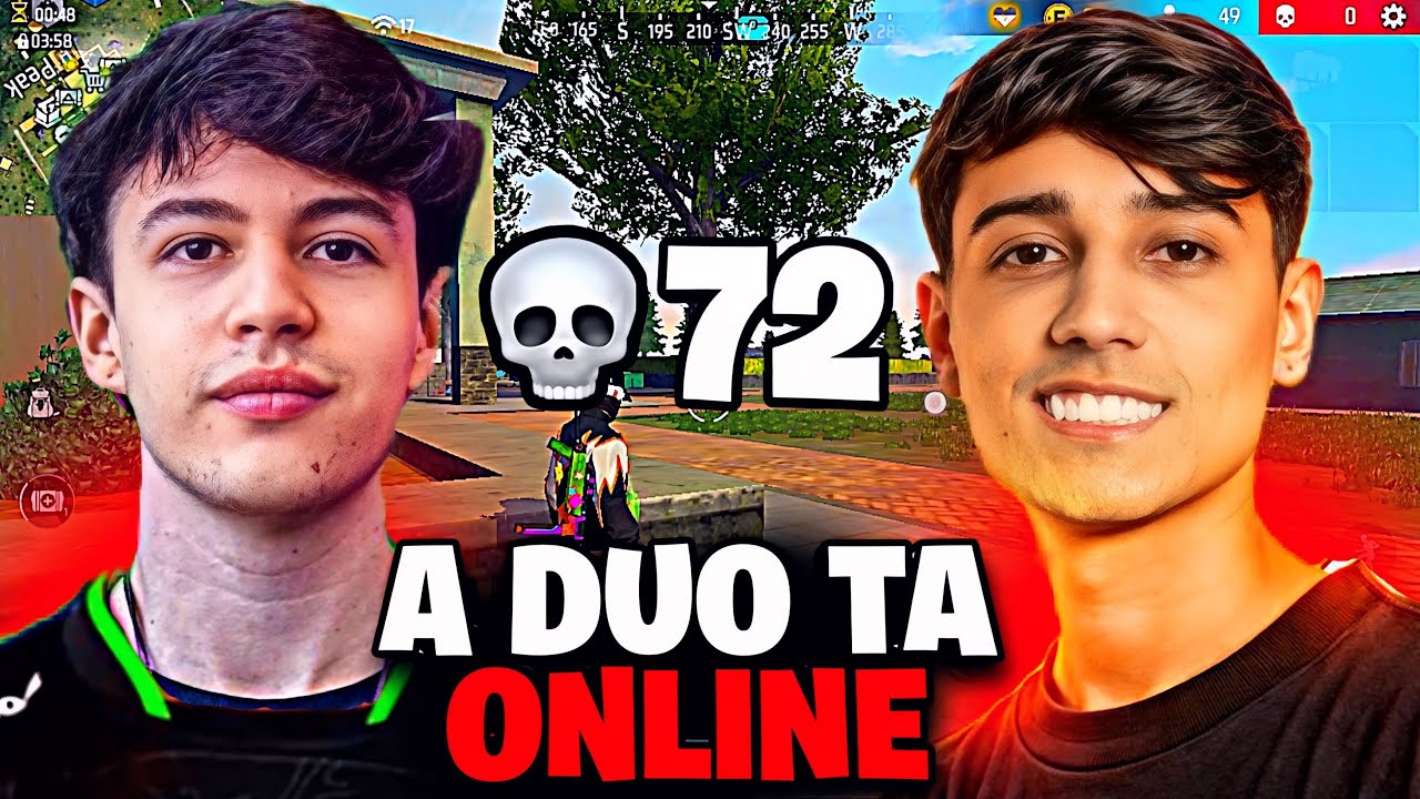 O DUO MAIS TEMIDO DO FREE FIRE! BAK e TWO9 com 72 abates na ranqueada! 👑