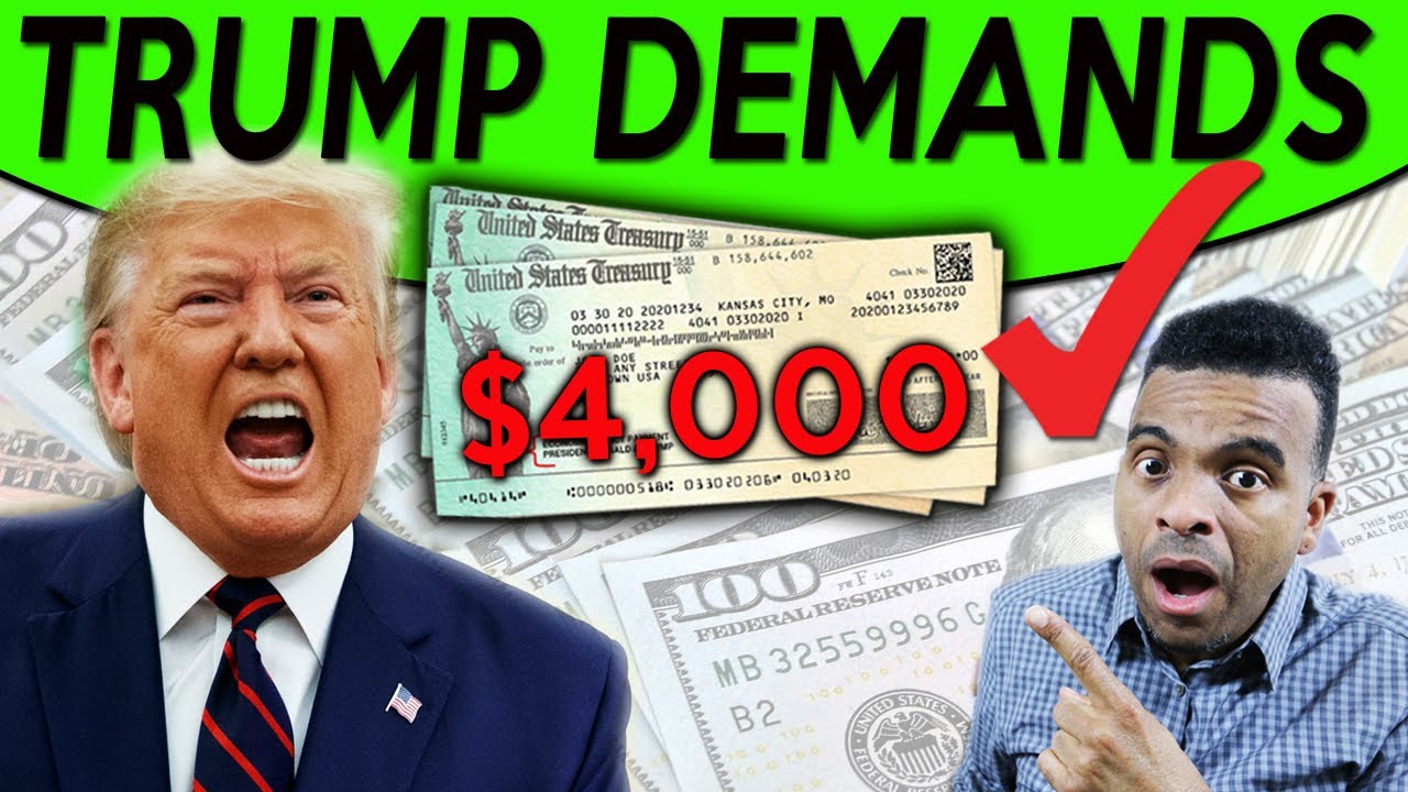 Trump VETO Stimulus Bill? Trump DEMANDS $2000 - $4000 Stimulus Checks + SSI SSDI + New Pandemic EBT