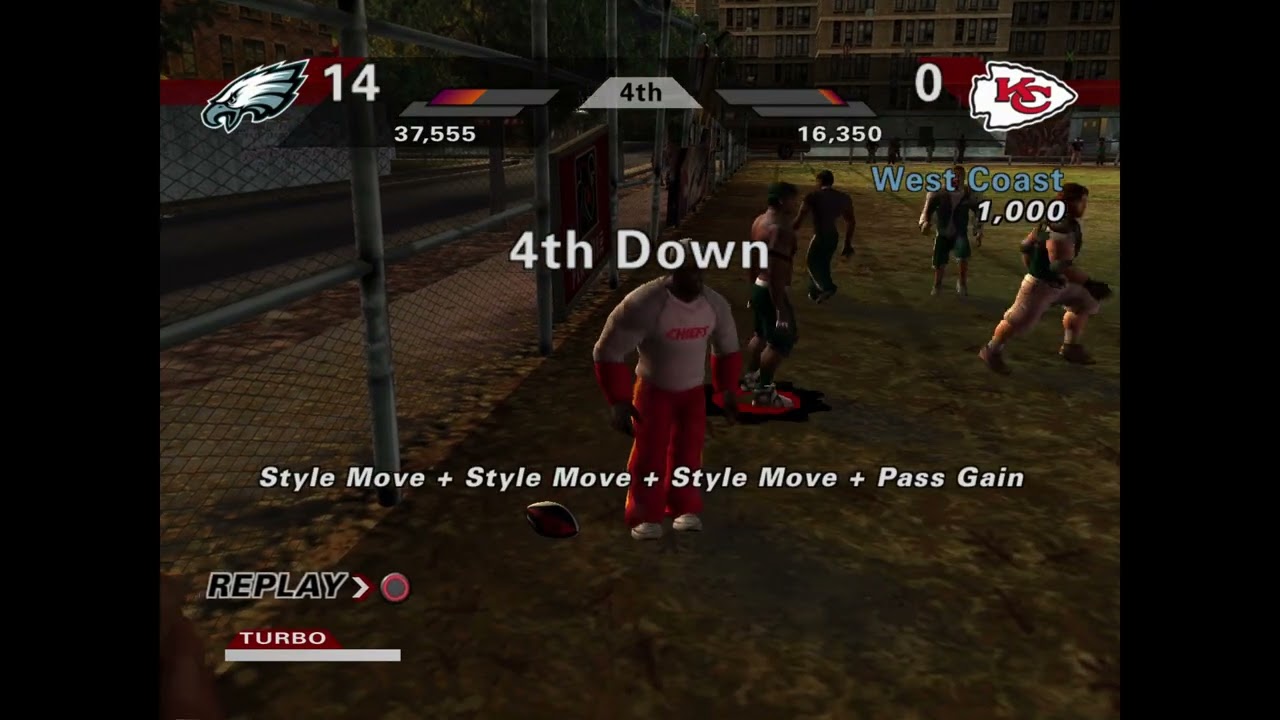 NFL Street 2 PS2 | Eagles vs Chiefs | Gameplay