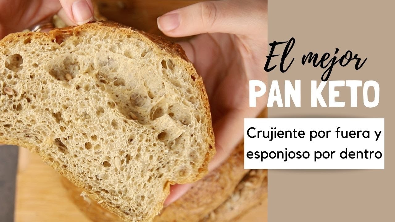 El PAN KETO que sabe a pan de verdad 😱 🍞 - crujiente por fuera y esponjoso por dentro LISTO EN 1H ⏰.
