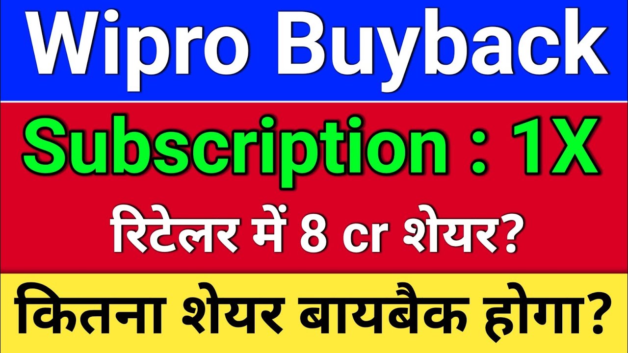 wipro buyback subscription? wipro share latest news. wipro buyback 2026.