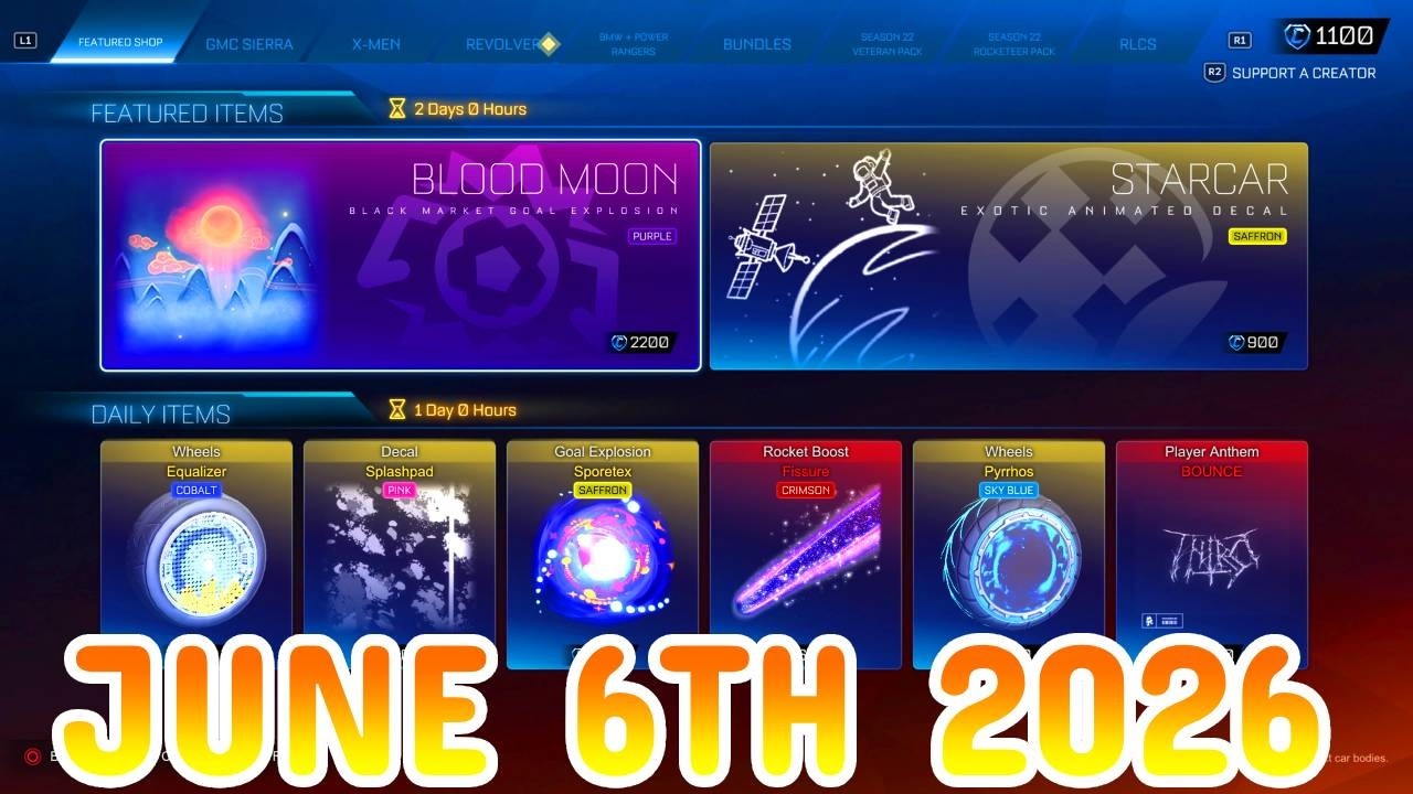 Rocket League ITEM SHOP Daily #543 (6th June 2026)