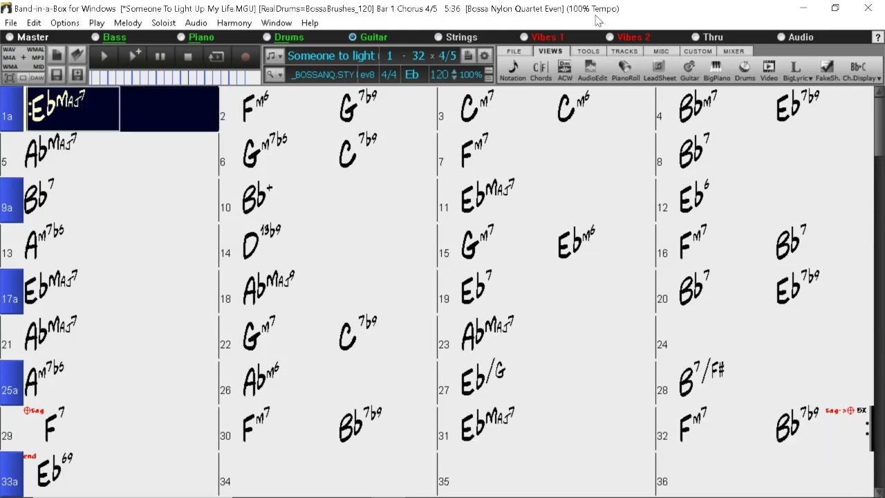 BACKING TRACK - SOMEONE TO LIGHT UP MY LIFE - SE TODOS FOSSEM IGUAIS A VOCE - Jobim (Eb) 120 BPM