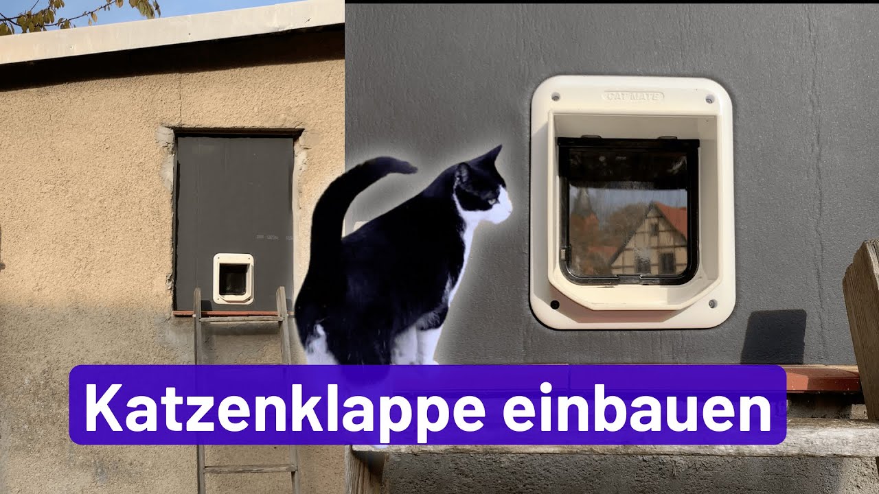 Katzenklappe einbauen / einklemmen in Fenster mit Wärmedämmung
